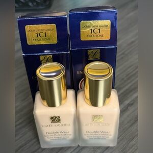 NWT Set of 2 Estee Lauder Double Wear Foundation in Cool Bone 1C1